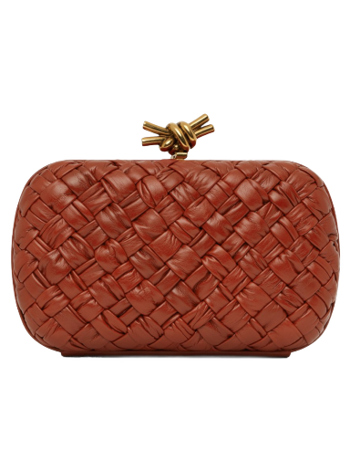 Torbica Bottega Veneta Knot Minaudiere Clutch Rdeča | 717622 V2H41