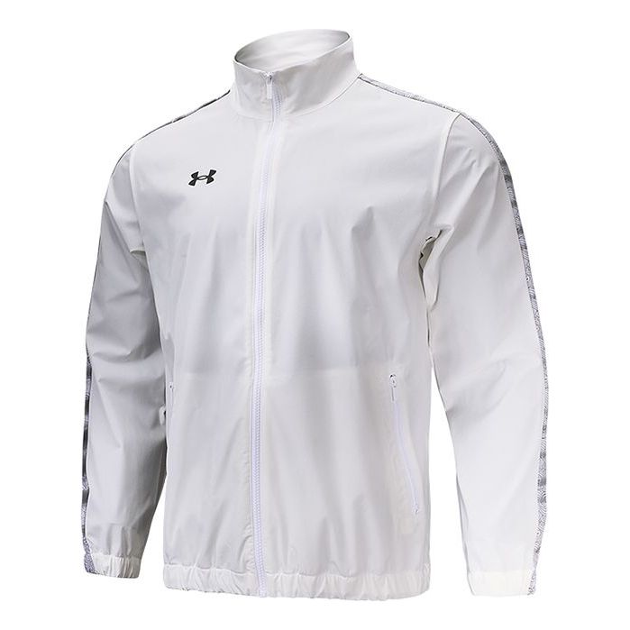 Vetrovka Under Armour Sportstyle Woven Full Zip Jacket Bela | 22500401-100