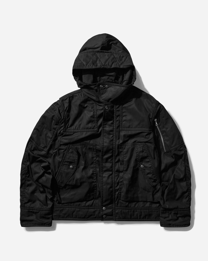 Bomber jakna Dries Van Noten Technical Hooded Jacket Črna | 251-020516-1275 900