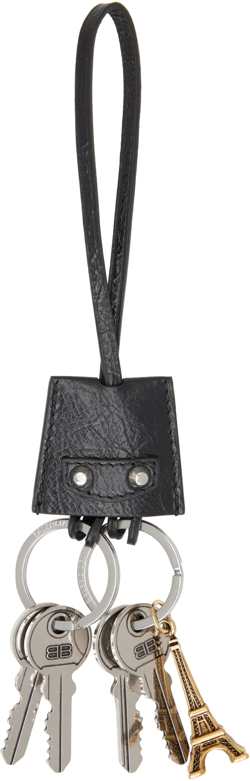 Obeski za ključe Balenciaga Balenciaga 'Li City' Eiffel Keychain Črna | 795641 2AA9A