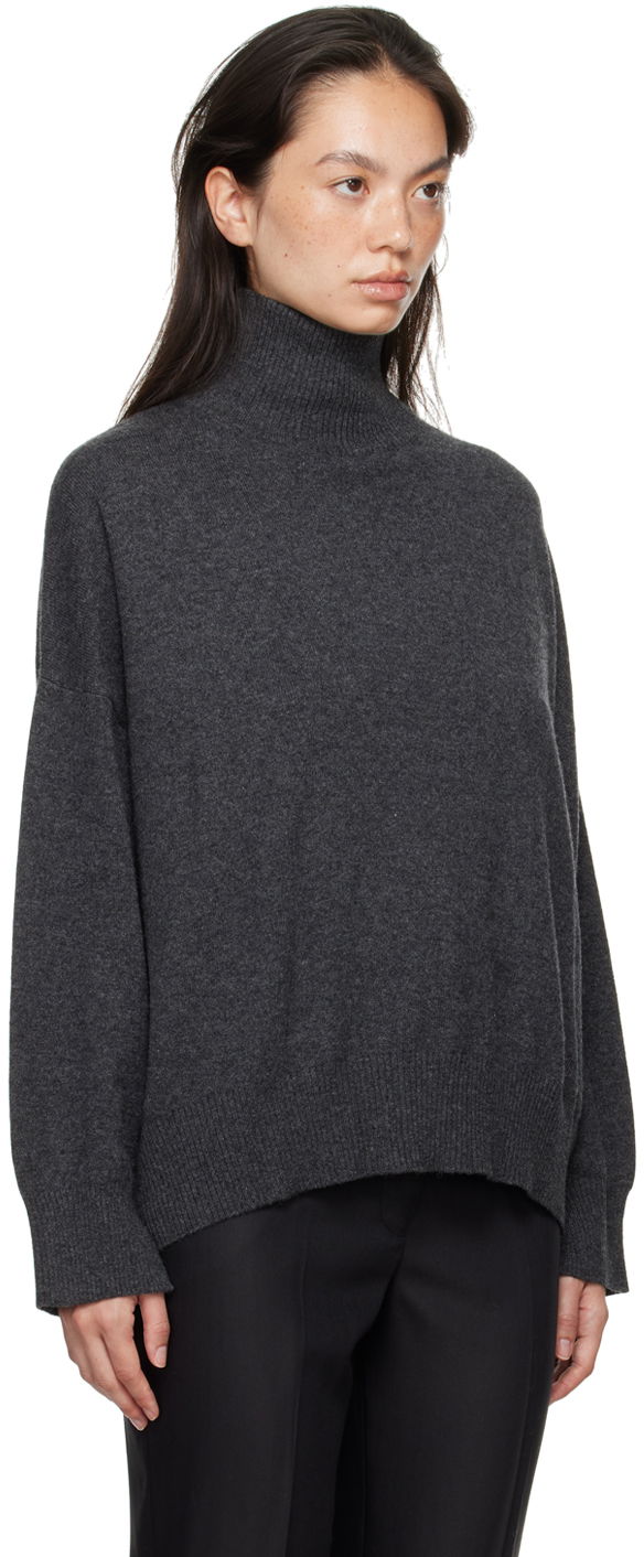 Pleteni pulover Loulou de Saison Loulou de Saison Murano Turtleneck Sweater Siva | MURANO, 1