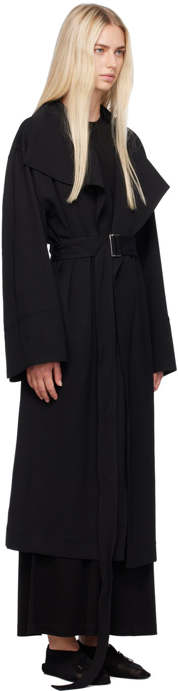 Plašči TOTEME TOTEME Signature Shawl Collar Long Coat Črna | 243-WRO3318-FB0187, 1