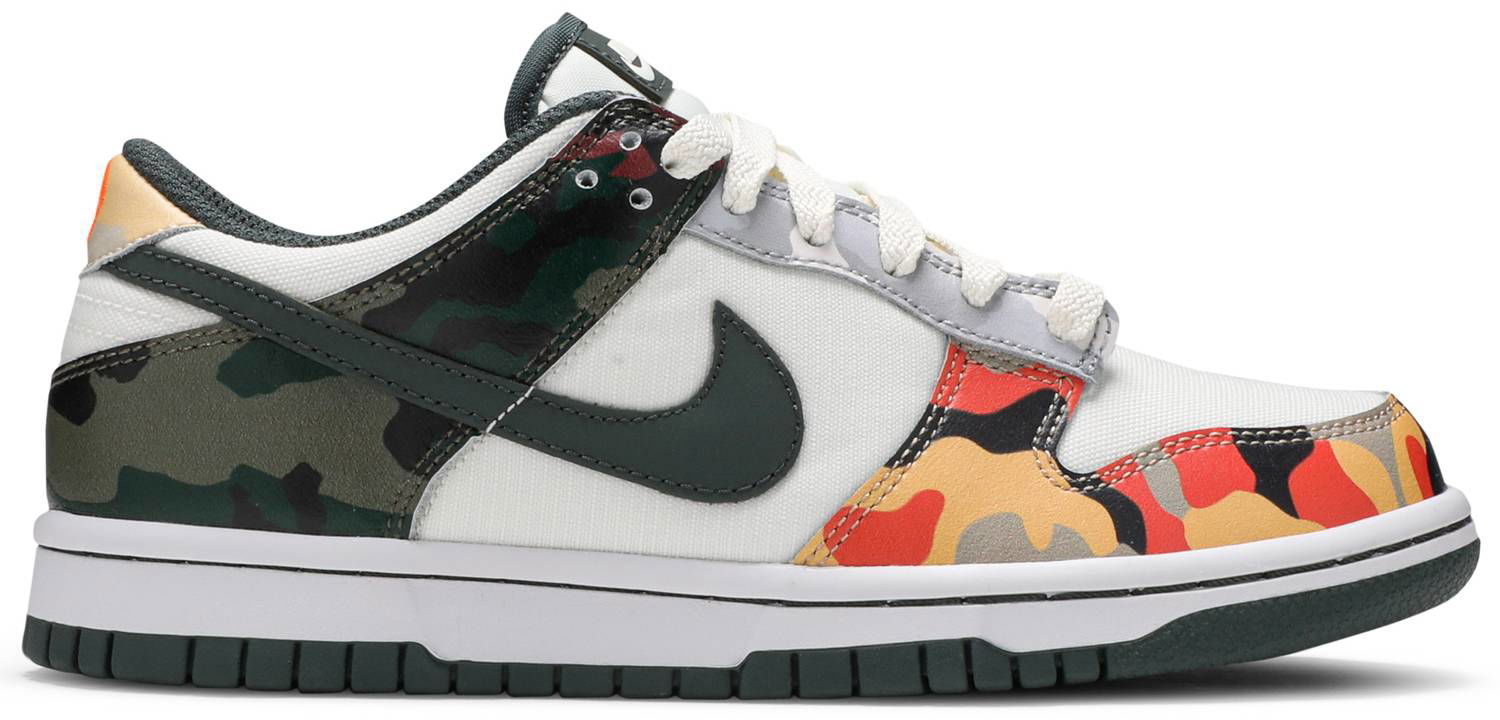 Superge in čevlji Nike Dunk Low SE "Sail Multi-Camo" GS Večbarvna | DB1909-100, 1