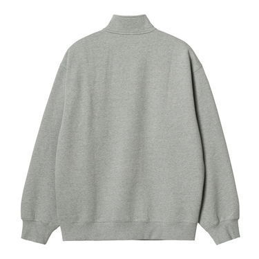 Pulover Carhartt WIP Script Half Zip Sweatshirt "Grey Heather / Black" Siva | A232037_00K_XX, 2