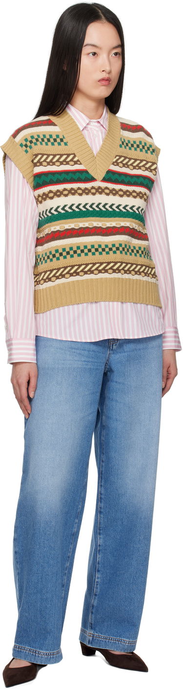 Pleteni pulover Max Mara Weekend Max Mara Vicino Knit Vest Bež | 2515351021600, 3