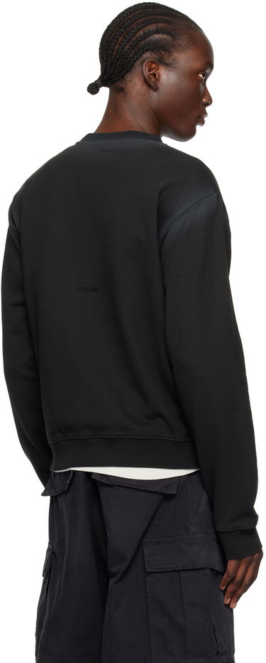 Pleteni pulover We11done Faded Sweatshirt Črna | WD-TS2-24-721-U-BK, 2