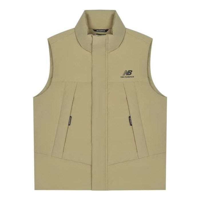 Telovnik New Balance Pocket Puffer Vest Bež | AMV24360-TWD