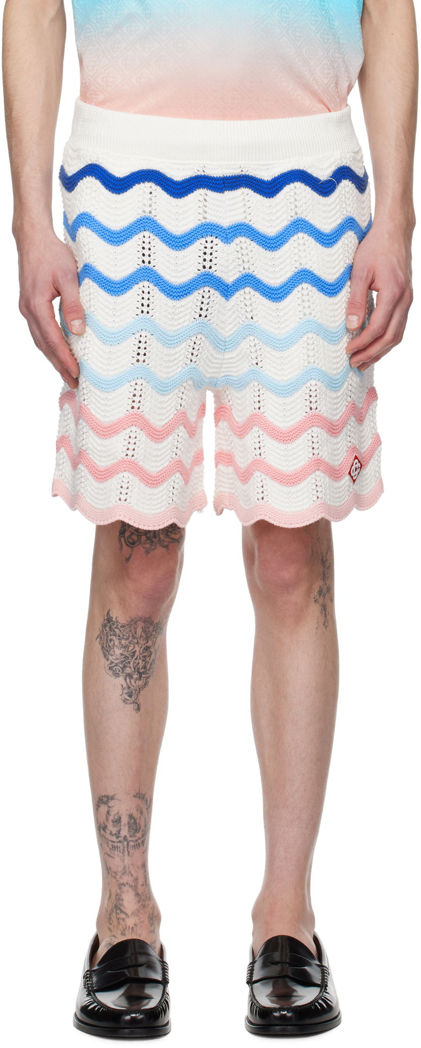 Kratke hlače Casablanca Casablanca Gradient Wave Crochet Shorts Večbarvna | MPS25-KW-849-01
