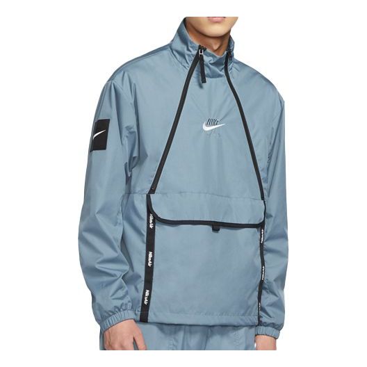 Vetrovka Nike Air Woven Stand Collar Jacket Modra | CU4119-031