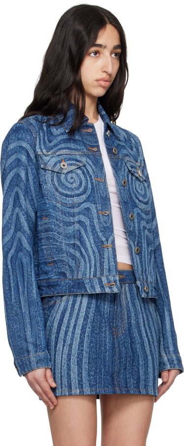 Jakna Jean Paul Gaultier Jean Paul Gaultier Spiral Denim Jacket Modra | 25/34-U-VE114L-D017-5556, 4