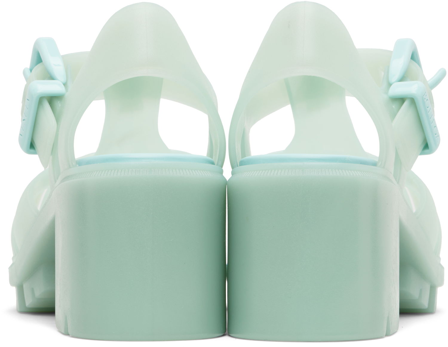 Nega čevljev Bottega Veneta Bottega Veneta Gertie Fisherman Heeled Sandals Zelena | 827620 V2AS0, 1