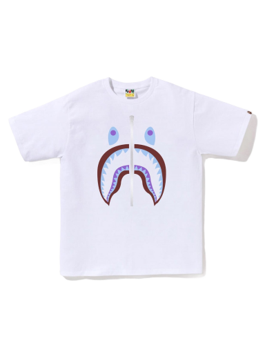 Majica BAPE Colors Shark Tee Bela | 1J30-110-018