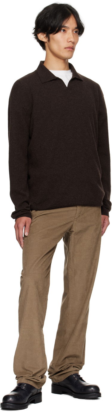 Pleteni pulover The Row The Row Franz Knit Polo Rjava | 1015-Y556, 3