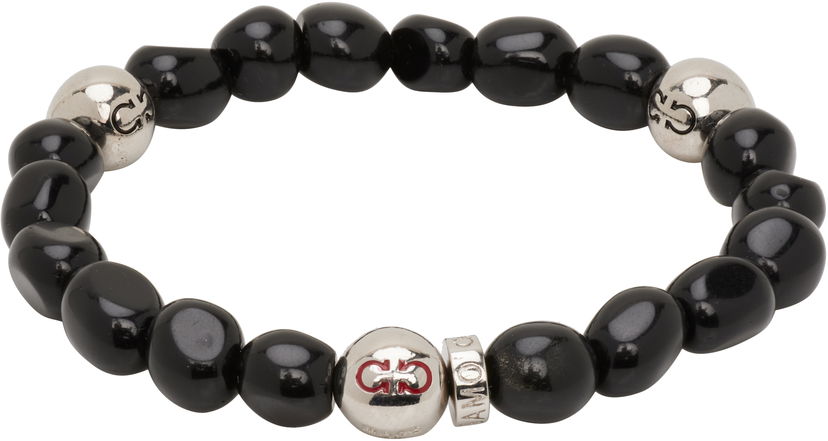 Zapestnica FERRAGAMO Salvatore Ferragamo Baroque Beads Bracelet Črna | 785665