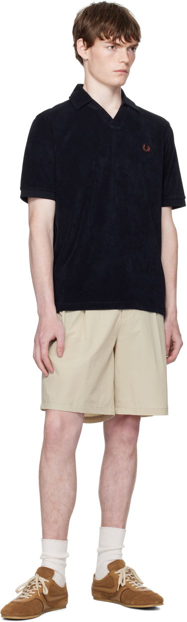 Polo majica Fred Perry Fred Perry Open Collar Towelling Polo Črna | M7830, 3