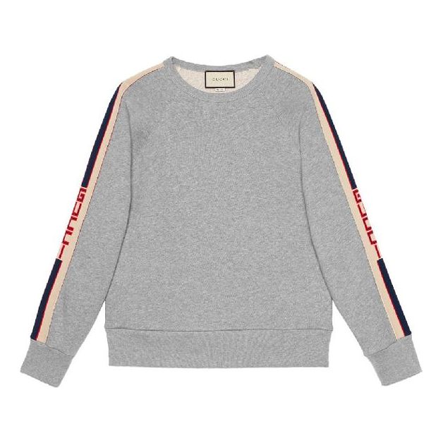 Pleteni pulover Gucci Side Sleeve Logo Sweatshirt Siva | 522846-X9I97-1295, 0