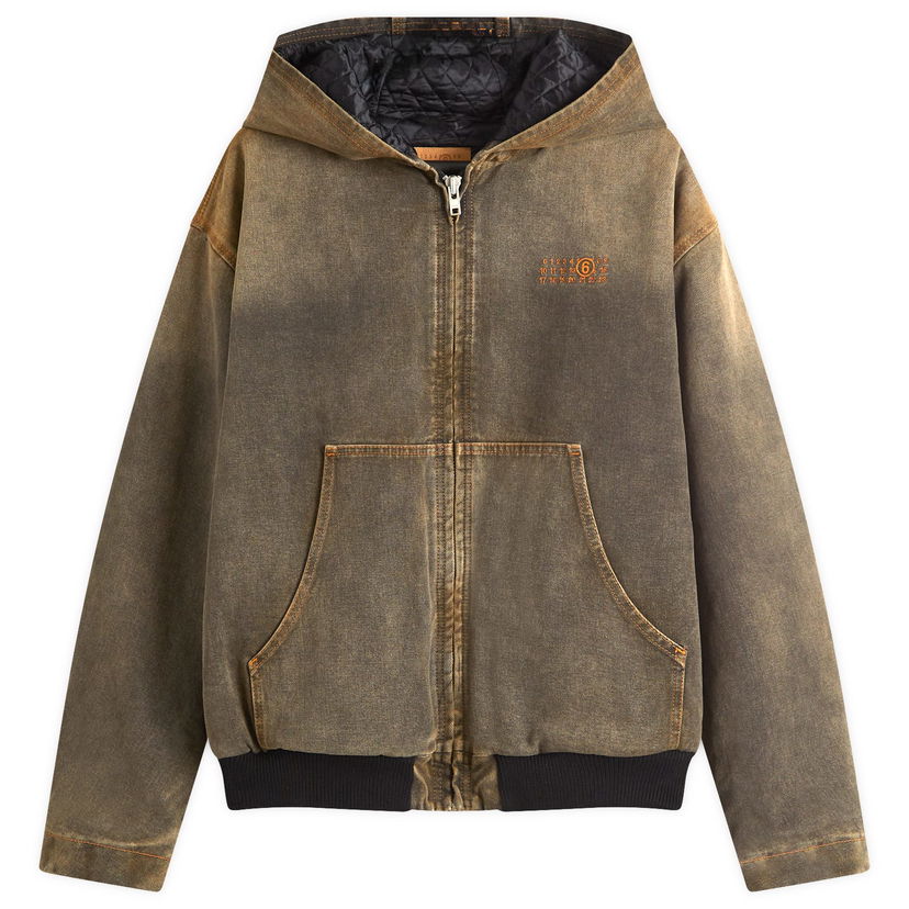 Pulover Maison Margiela Hooded Denim Bomber Jacket Rjava | SH2AM0013-S30848-961