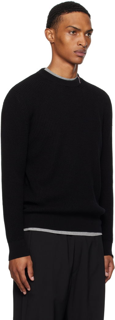 Pleteni pulover Moncler Moncler Crew Neck Sweater Črna | K20919C00011M1367, 1