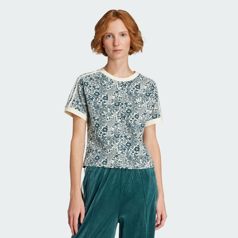 Majica adidas Originals adidas Originals x Liberty London AOP Cali T-Shirt Bela | JX0462