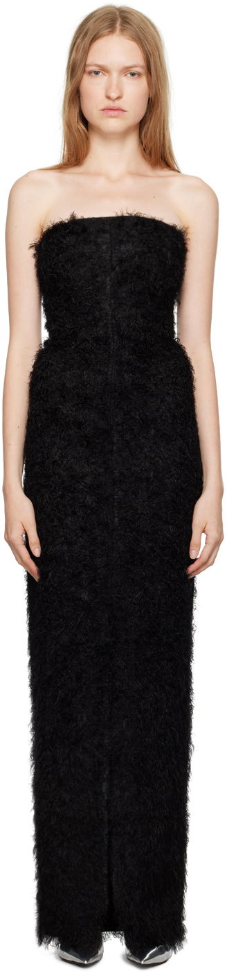 Obleke TOTEME TOTEME Women's Strapless Maxi Dress Črna | 244-WRD0133-FB0287