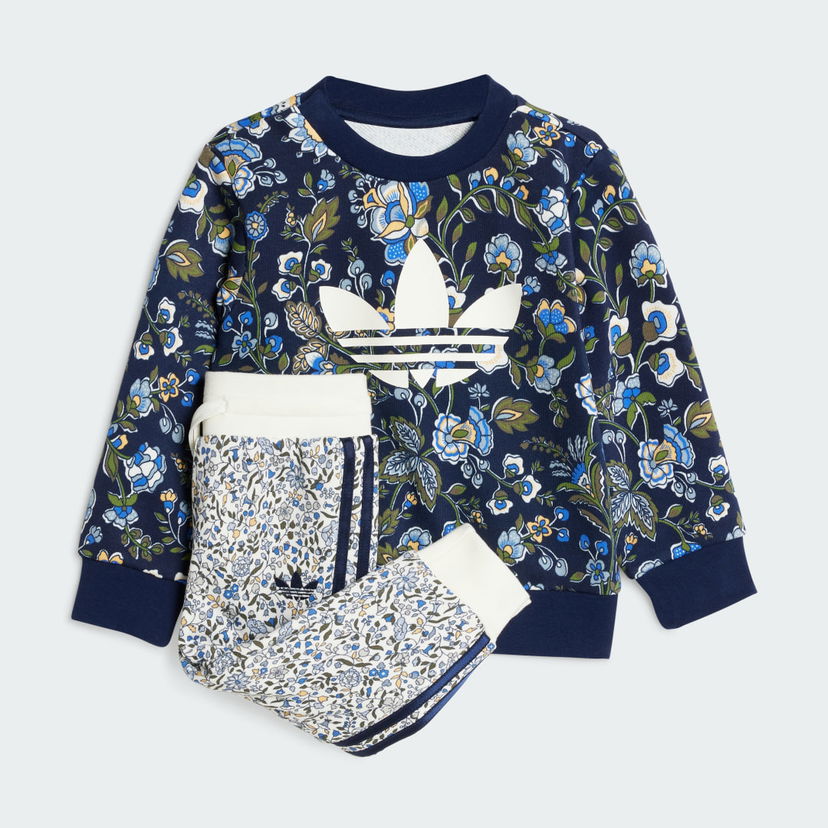 Trenirka adidas Originals adidas Originals x Liberty London Crew Set Mornarica | JY3019
