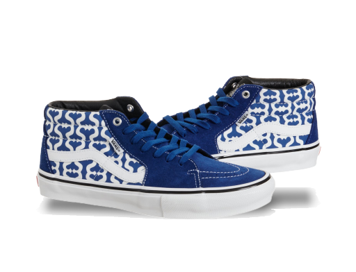 Skateboarding Vans Skate Grosso Mid Supreme Monogram S Logo Royal Modra | VN0A5KS15YE