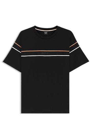 Majica BOSS BOSS T-Shirt with Tape Trims Črna | 50545852