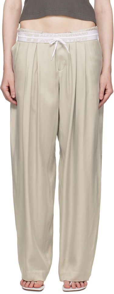 Hlače Alexander Wang Alexander Wang Pre-Styled Turn-Down Waistband Trousers Bež | 1WC2254844, 0