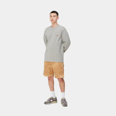 Majica Carhartt WIP L/S American Script T-Shirt "Grey Heather" Siva | I029955_V6_XX, 2