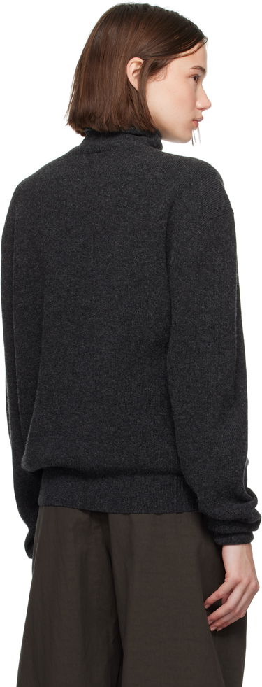 Pleteni pulover LEMAIRE LEMAIRE Ribbed Turtleneck Sweater Siva | TO1315 LK1026, 2