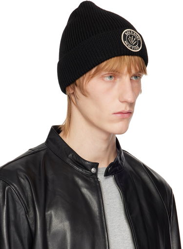 Beanie rag & bone Charlie Logo-Embroidered Wool Beanie Črna | WJK22HS009BV09, 1