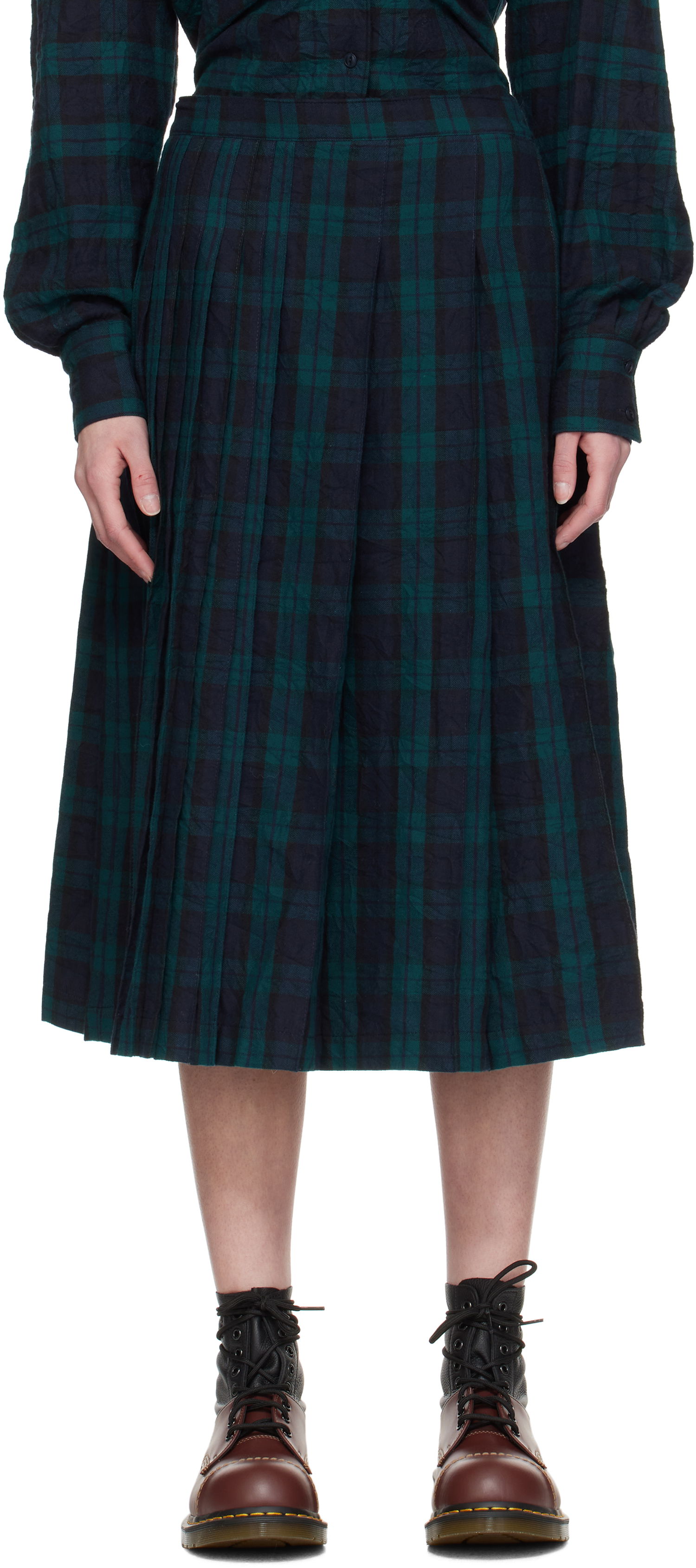 Krila YMC YMC Rosetta Midi Pleated Skirt Zelena | Q3XMA, 0