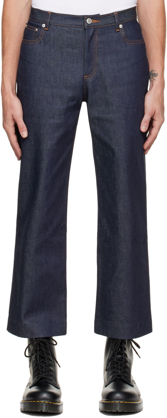 Kavbojke A.P.C. Sailor Loose Jeans Mornarica | COZZI-F09073, 0