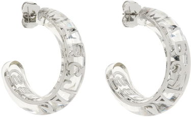 Uhani Marc Jacobs Marc Jacobs Transparent 'The Monogram Hoops' Earrings Kovinski | J207M01PF22, 1