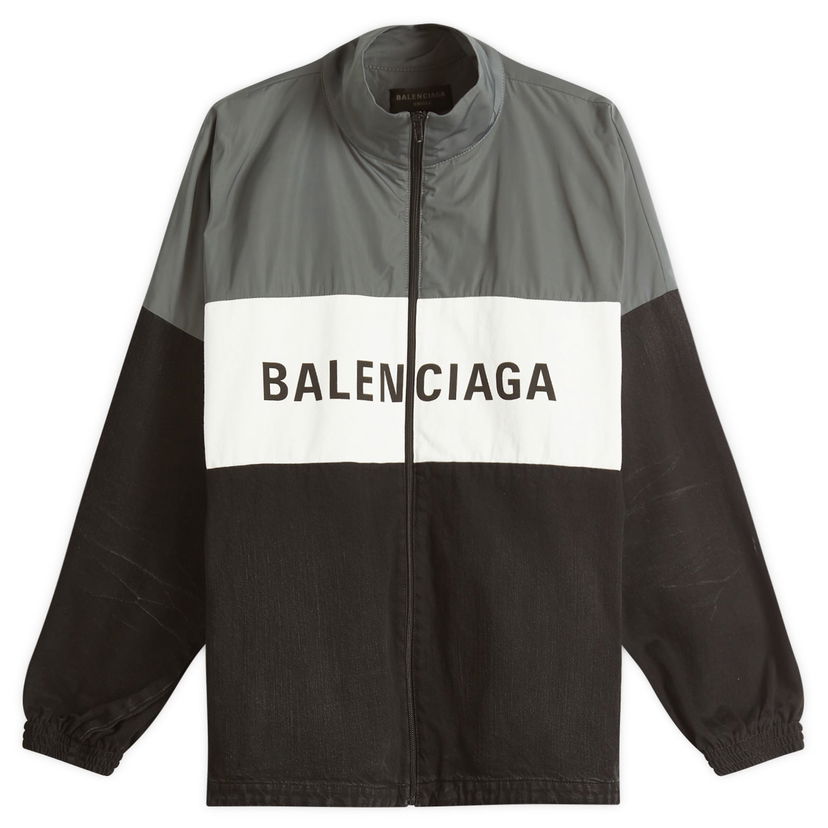 Vetrovka Balenciaga Balenciaga Denim Zip-Up Jacket, Large Črna | 822843-TRW58-6412