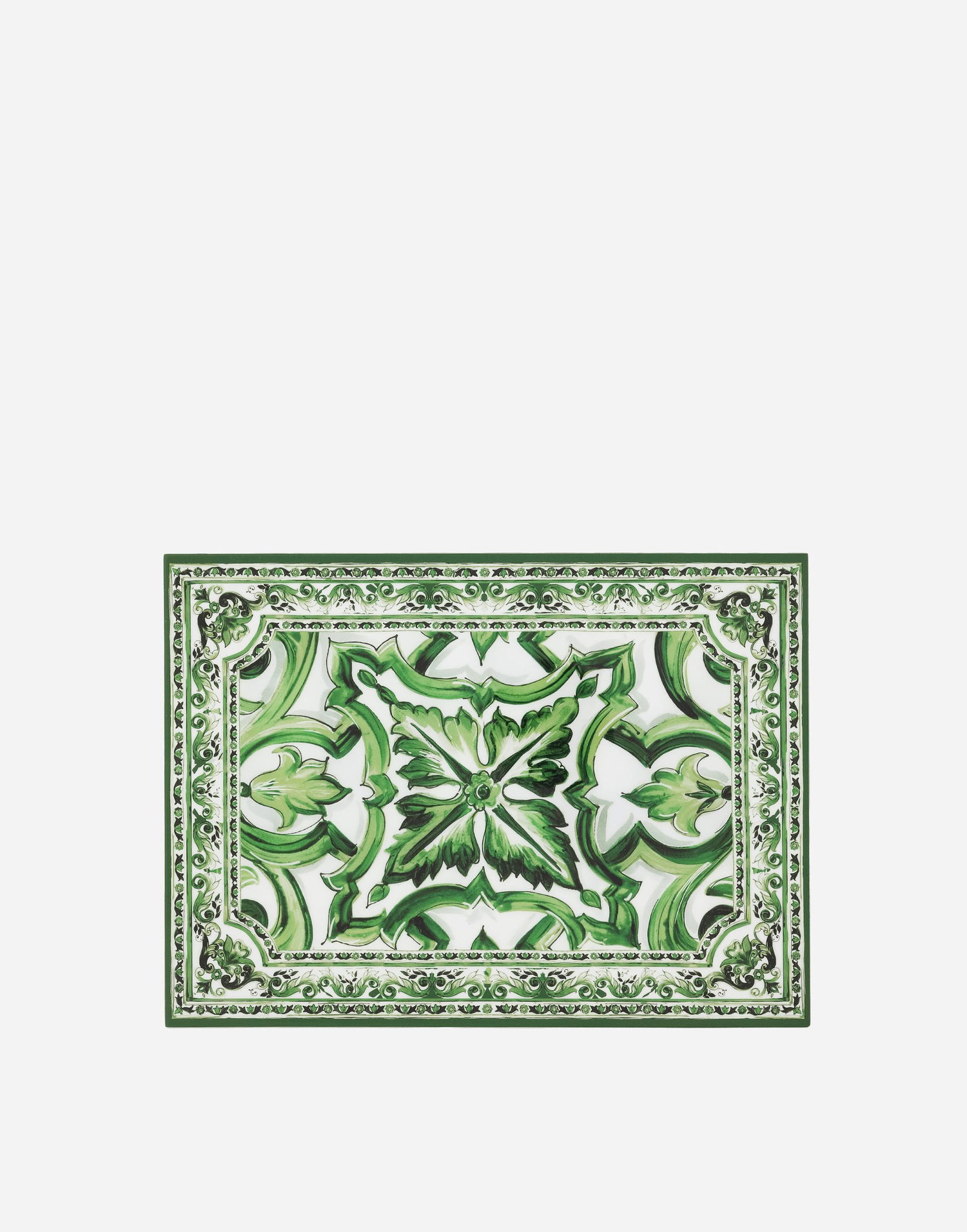 Home decor Dolce & Gabbana Dolce & Gabbana Large Majolica Print Decorative Plexiglass Box Zelena | TCC201TCAMYUV008, 0