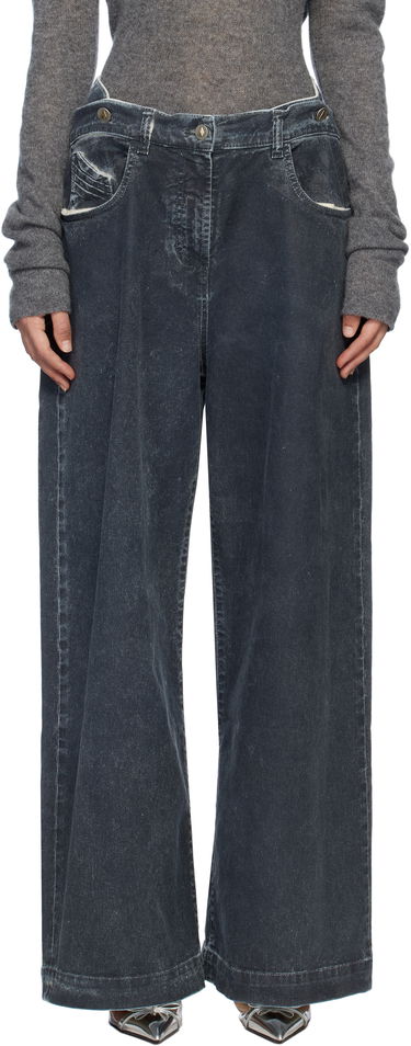 Kavbojke The Attico The Attico Long Wide-Leg Jeans Modra | 250WCP00190 DDD100AA, 0