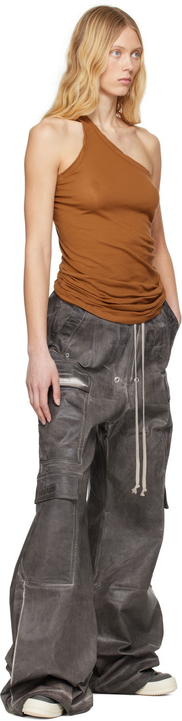 Cargo hlače Rick Owens Rick Owens DRKSHDW Hollywood Double Jumbo Bela Denim Cargo Pants Siva | DS01E3324 SCF, 3
