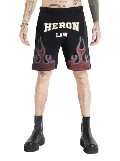 Kratke hlače HERON PRESTON Heron Law Flames Sweatshorts Črna | HMCI011S23JER0041025