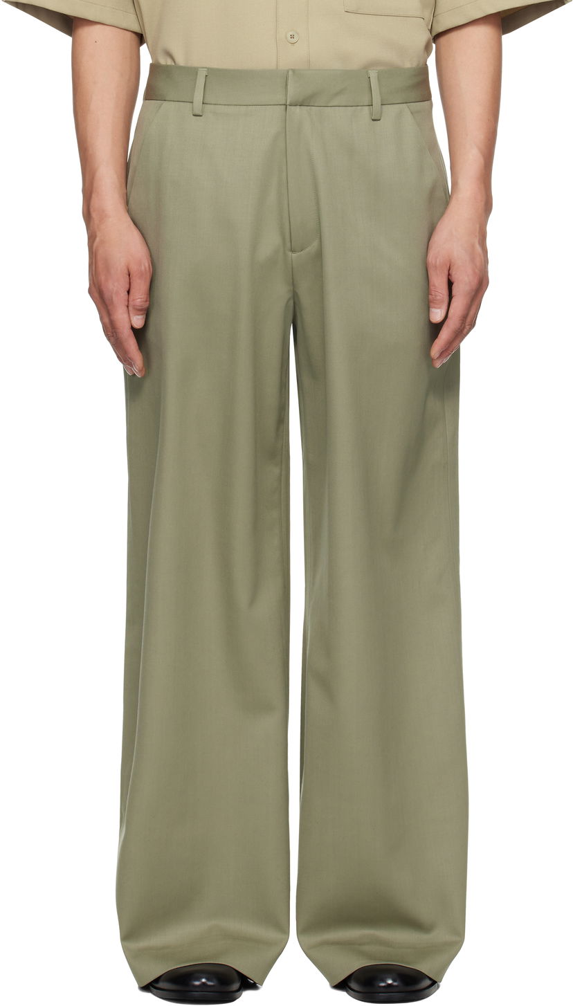 Hlače Entire Studios Entire Studios Wide-Leg Trousers Zelena | ESU-S25-3003-KG