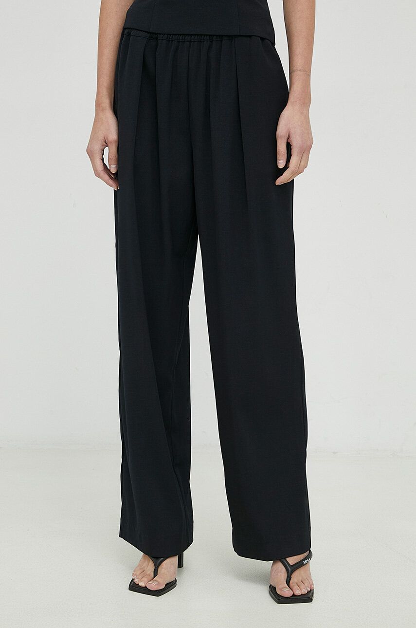 Hlače Samsoe Samsoe Julia Elasticated Trousers Črna | F23100048, 0