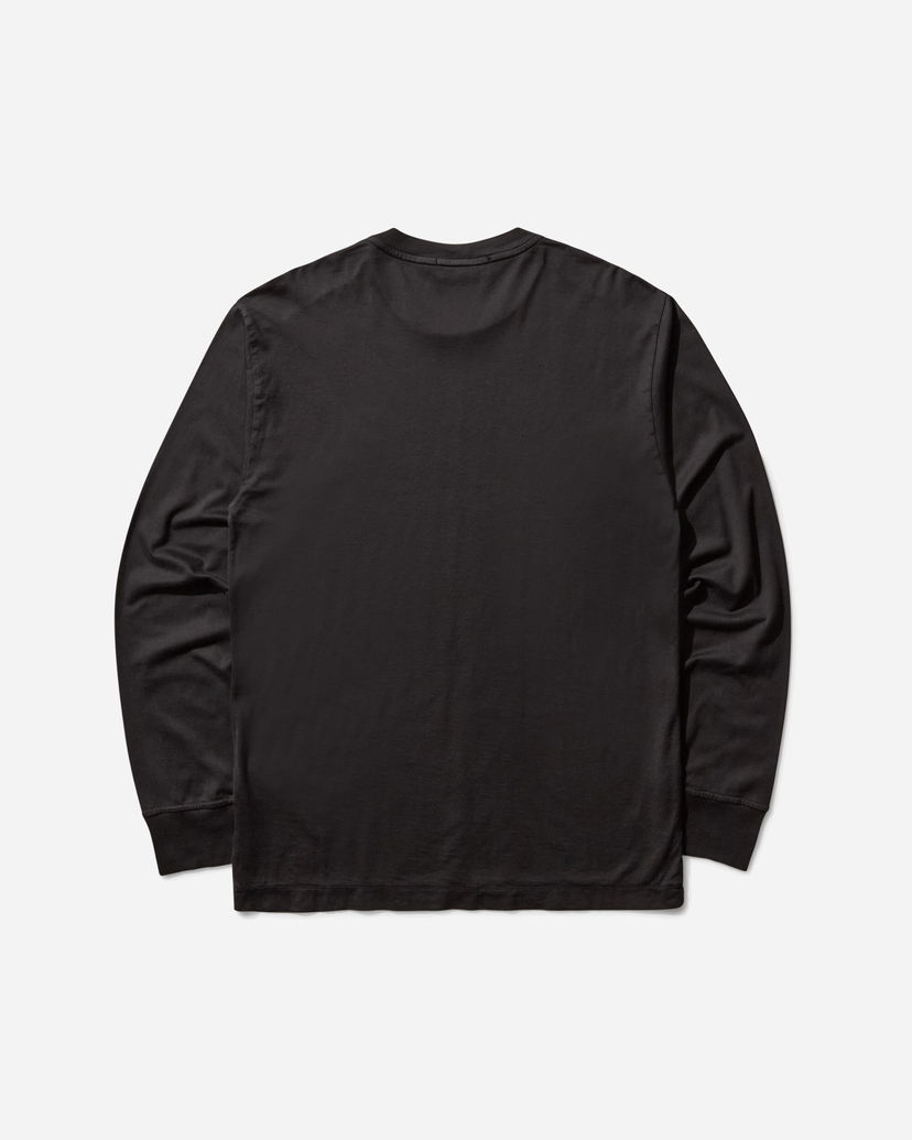 Majica Stone Island Garment Dyed Logo Longsleeve T-Shirt Black Črna | K2S15-2100028-S0013 V0029