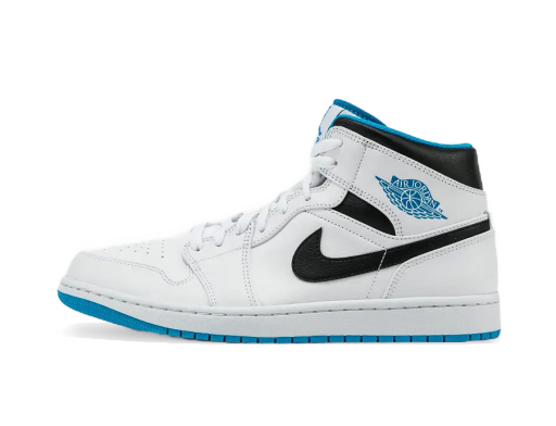 Omejena izdaja Jordan Air Jordan 1 Mid "Laser Blue" Bela | 554724-141