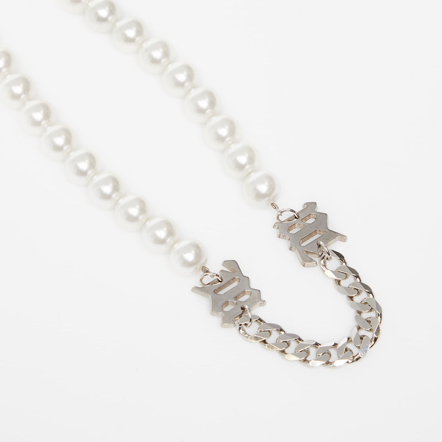 Ogrlica MISBHV Pearl & Curb Link Choker Bela | 4021A042, 1