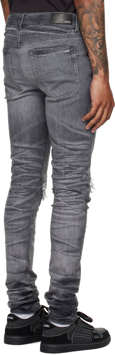 Kavbojke AMIRI AMIRI MX1 Jeans with Suede Patches Siva | AMDNSY1158, 2