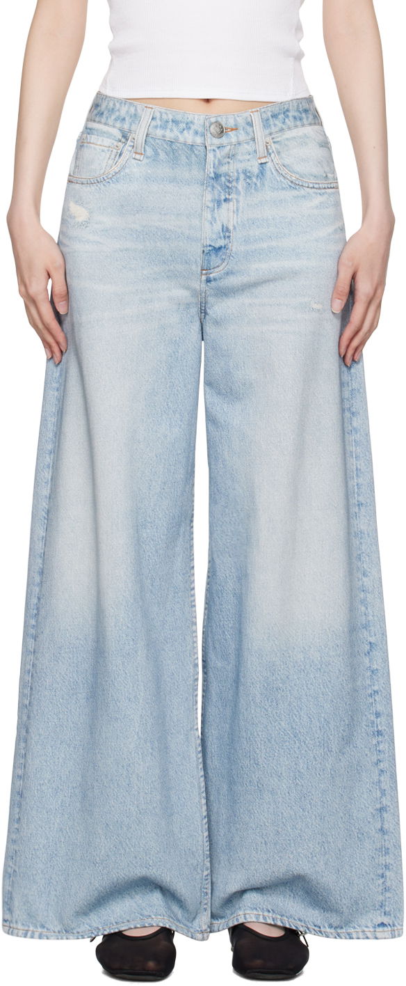 Kavbojke rag & bone rag & bone Miramar Sofie Ankle Wide-Leg Trousers Modra | WCW24S70078207, 0