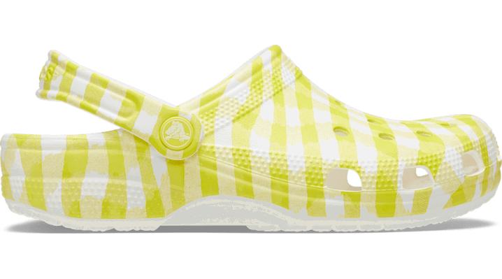 Superge in čevlji Crocs Classic Gingham Clogs Rumena | 211006-78R