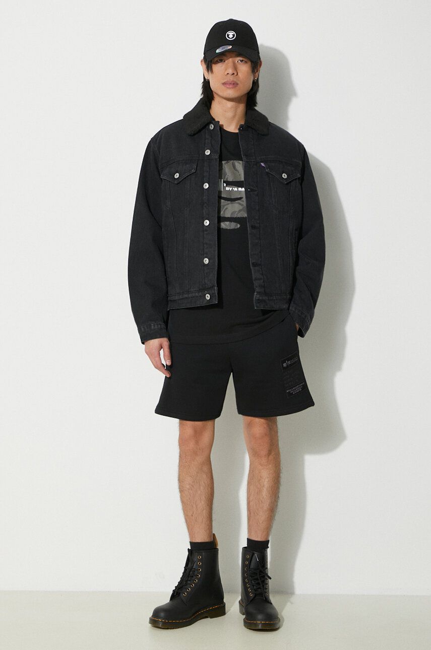 Jakna BBC IceCream ICECREAM Running Dog Sherpa Denim Jacket Črna | IC24147, 1