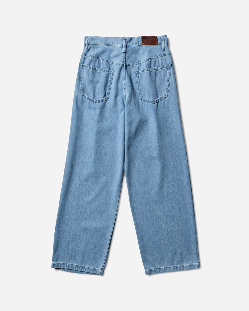 Kavbojke Dries Van Noten Pleated Wide-leg Jeans Modra | 252-020923-2381 514