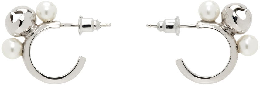 Uhani Simone Rocha Simone Rocha Mini Bell Charm Hoop Earrings Kovinski | ERG393 0904, 0